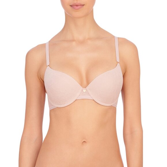 NATORI Honey Blush Full Figure Sheer Jacquard Knit Contoured Underwired Bra - Picture 2 of 2